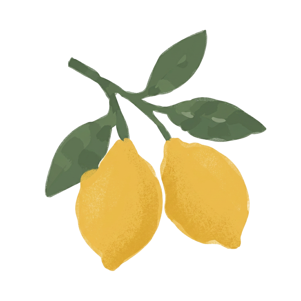 Sicilian lemons illustration